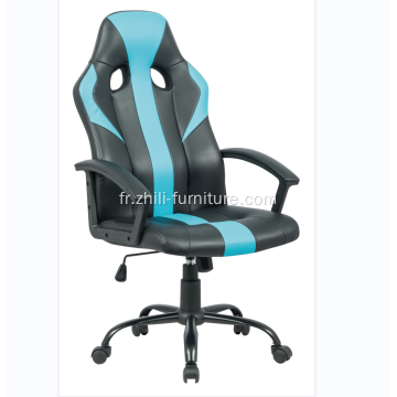 chaise gamer bleu et noir